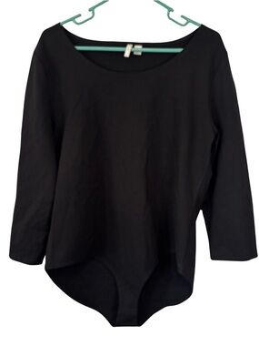 3/$20 C Est 1946 Black Long-Sleeve Round Neck Bodysuit